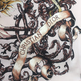 Christian Dior Le Monde 90 Square Scarf Blush Silk Twill NEW