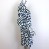Derek Lam 10 Crosby Kasha Mini Dress Cream/Navy Floral Print Size 4 NEW