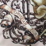 Christian Dior Le Monde 90 Square Scarf Blush Silk Twill NEW