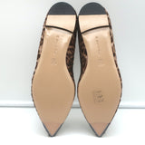 Gianvito Rossi Leopard Print Pony Hair Pointed Toe Ballet Flats Size 37 NEW