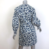 Derek Lam 10 Crosby Kasha Mini Dress Cream/Navy Floral Print Size 4 NEW