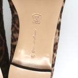 Gianvito Rossi Leopard Print Pony Hair Pointed Toe Ballet Flats Size 37 NEW