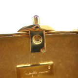 Judith Leiber Swarovski Crystal Minaudiere Mini Box Clutch Silver/Gold