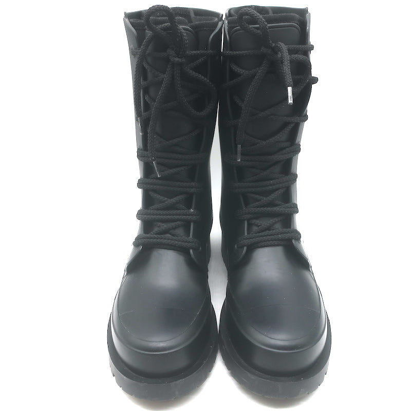 Christian Dior Diorcamp Rubber Combat Boots Black Size 38