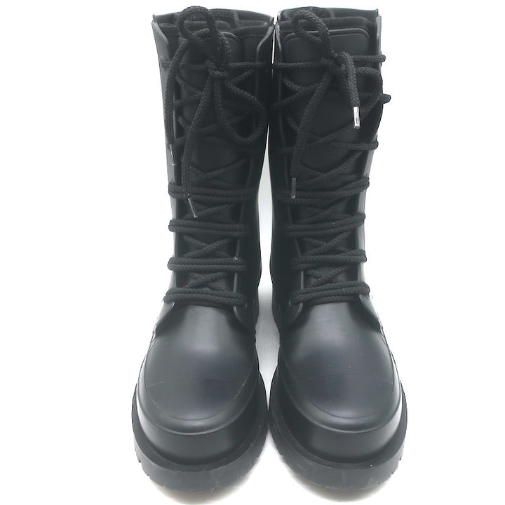 Christian Dior Diorcamp Rubber Combat Boots Black Size 38