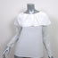 COS Ruffle Top White Cotton-Silk Size 4 Long Sleeve Blouse