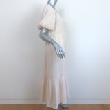 Xirena Lennox Button-Front Midi Dress Ivory Cotton Gauze Size Extra Small