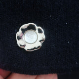 Chanel 24P Cashmere Reversible Cardigan & Wide Leg Pants Set Black/Navy Size 36