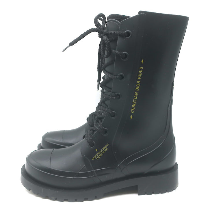 Christian Dior Diorcamp Rubber Combat Boots Black Size 38