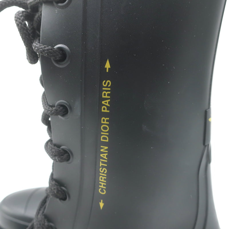 Christian Dior Diorcamp Rubber Combat Boots Black Size 38