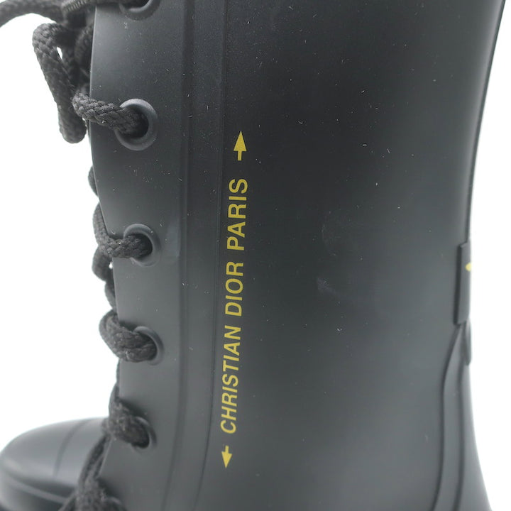 Christian Dior Diorcamp Rubber Combat Boots Black Size 38