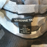 Vintage 1995 Vivienne Tam Mao Print Mesh Maxi Dress Gray Size 1