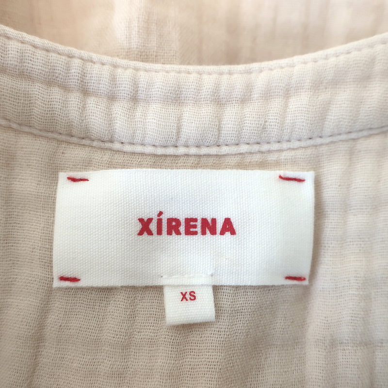 Xirena Lennox Button-Front Midi Dress Ivory Cotton Gauze Size Extra Small