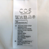 COS Ruffle Top White Cotton-Silk Size 4 Long Sleeve Blouse