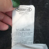 Missoni double-breasted brushed mohair coat in black and brown, authentic pre-owned luxury piece, size 38