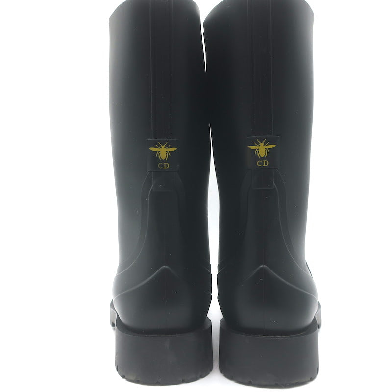 Christian Dior Diorcamp Rubber Combat Boots Black Size 38