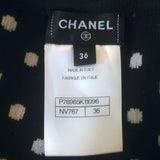 Chanel 24P Cashmere Reversible Cardigan & Wide Leg Pants Set Black/Navy Size 36