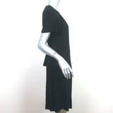 Michael Stars Short Sleeve Tie-Back Dress Black Stretch Jersey Size 2