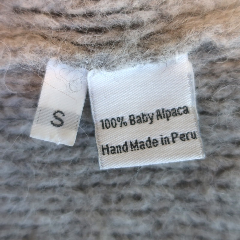 Ulla Johnson Bruna Cable Knit Turtleneck Sweater Gray Alpaca Size Small