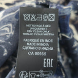 Isabel Marant Midi Dress Albini Navy Marble Print Ruched Silk Size 36