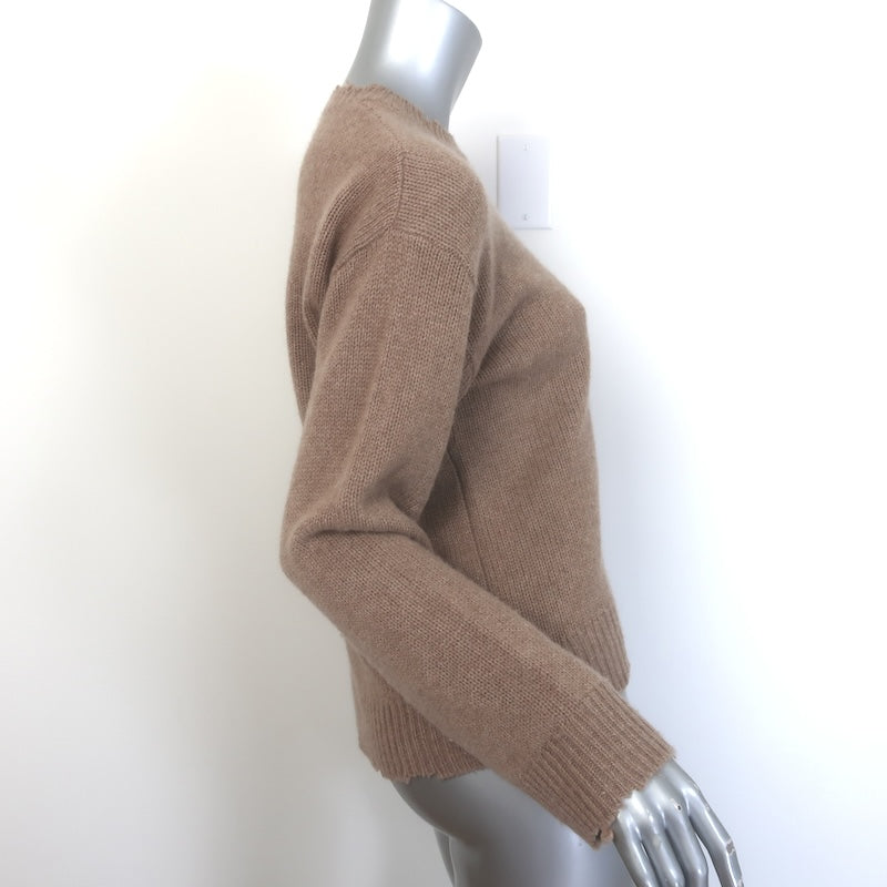 RtA Emma Distressed Cashmere Sweater Camel Size Small
