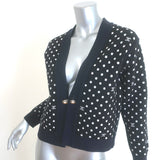 Chanel 24P Cashmere Reversible Cardigan & Wide Leg Pants Set Black/Navy Size 36