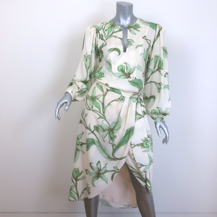 Johanna Ortiz Andean Garden Blouse &amp; Botanist Guide Wrap Skirt Set Cream Size 2