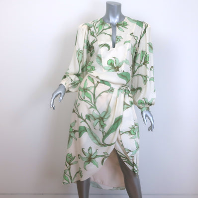 Johanna Ortiz Andean Garden Blouse & Botanist Guide Wrap Skirt Set Cream Size 2
