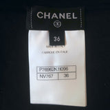 Chanel 24P Cashmere Reversible Cardigan & Wide Leg Pants Set Black/Navy Size 36