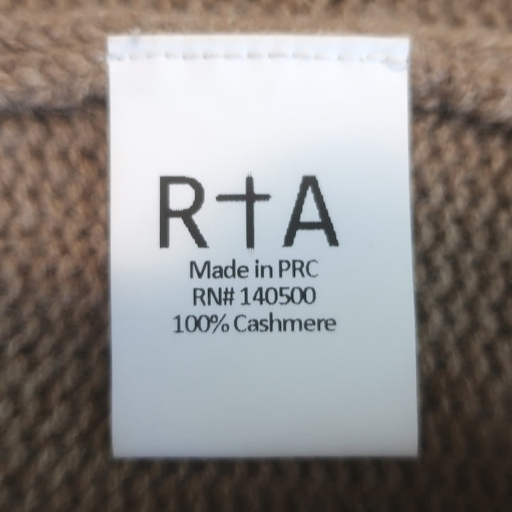 RtA Emma Distressed Cashmere Sweater Camel Size Small