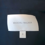 Brochu Walker Havana Puff Sleeve Tiered Midi Dress Navy Size Small