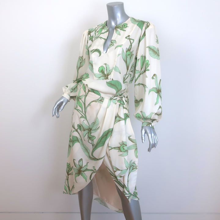 Johanna Ortiz Andean Garden Blouse &amp; Botanist Guide Wrap Skirt Set Cream Size 2