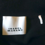 Isabel Marant Gemmy Side-Zip Midi Dress Black Wool-Blend Knit Size 36