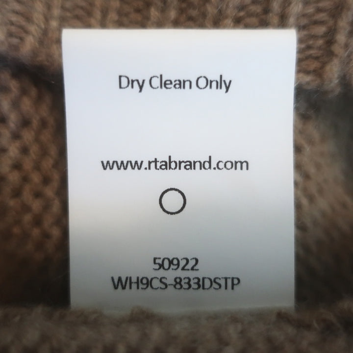 RtA Emma Distressed Cashmere Sweater Camel Size Small