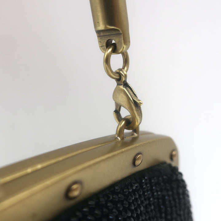 Gucci Tom Ford Tassel Chain Strap Beaded Mini Evening Bag Black