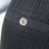 Chanel Metallic Knit Flared Pants Black Size 40