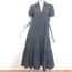 Brochu Walker Havana Puff Sleeve Tiered Midi Dress Dark Gray Size Small