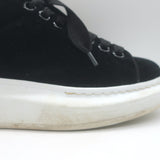 Alexander McQueen Velvet Oversized Sneakers Black Size 36