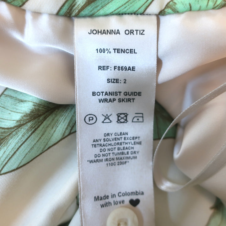 Johanna Ortiz Andean Garden Blouse &amp; Botanist Guide Wrap Skirt Set Cream Size 2
