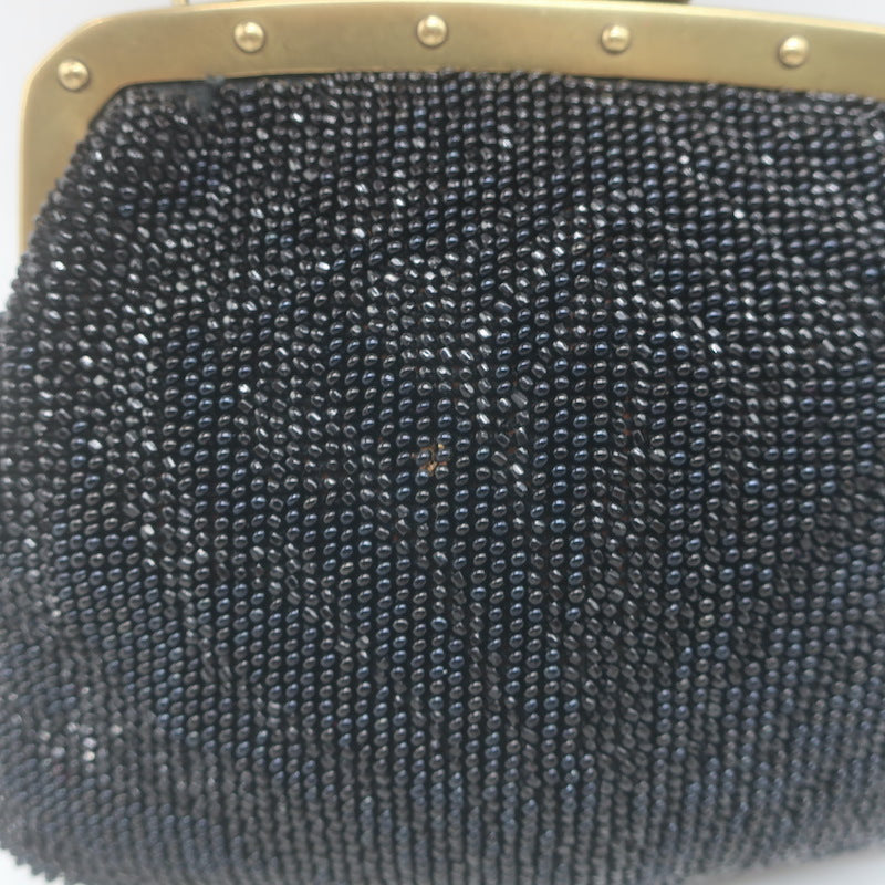 Gucci Tom Ford Tassel Chain Strap Beaded Mini Evening Bag Black
