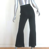 Chanel Metallic Knit Flared Pants Black Size 40