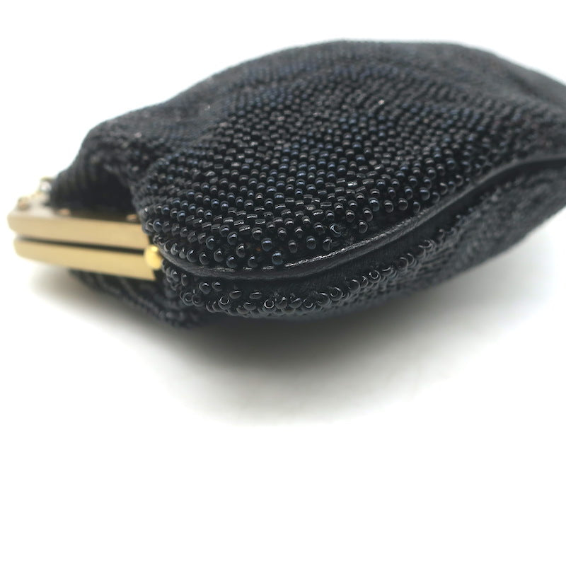 Gucci Tom Ford Tassel Chain Strap Beaded Mini Evening Bag Black