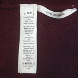 Authentic Khaite Margaux cashmere blouson-sleeve sweater in merlot, pre-owned and gently worn, size small.