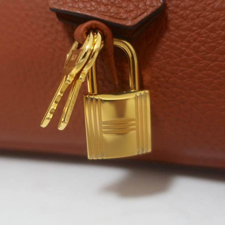 Hermes 2016 Birkin 35 Cuivre Veau Togo Calfskin Leather Gold Hardware