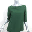 Marni Pleated-Back Top Green Cotton Size 40 Half-Sleeve Blouse