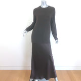 Christopher Esber cashmere and satin brown maxi dress, elegant pre-owned designer piece with gentle wear Alternate options: - Christopher Esber Monument cashmere and satin brown maxi dress, authentic pre-owned luxury in size XS - Christopher Esber cashmere-satin brown maxi dress, pre-owned luxury piece with faint wear, size XS