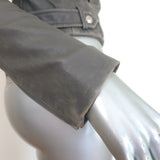 IRO Luigaspe Double-Zip Leather Biker Jacket Gray Size 38