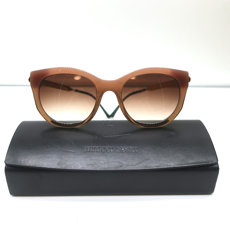 Thierry Lasry Lively Cat Eye Sunglasses Brown Gradient 063