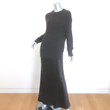 Christopher Esber cashmere and satin maxi dress in brown, pre-owned luxury designer piece