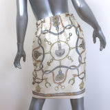 J.McLaughlin Malia Skirt Cream Fairfax Crest Satin Twill Size Extra Small NEW